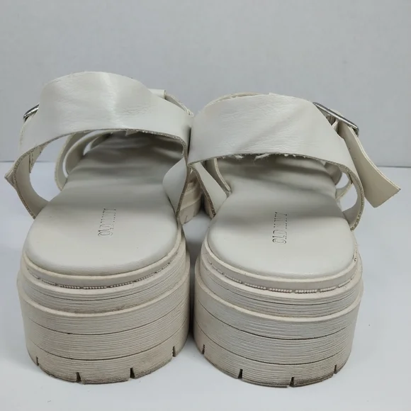 Old Navy Women's Size 8 M Chunky Y2K 90s Style Sandals Bone White Shoes - Picture 4 of 12